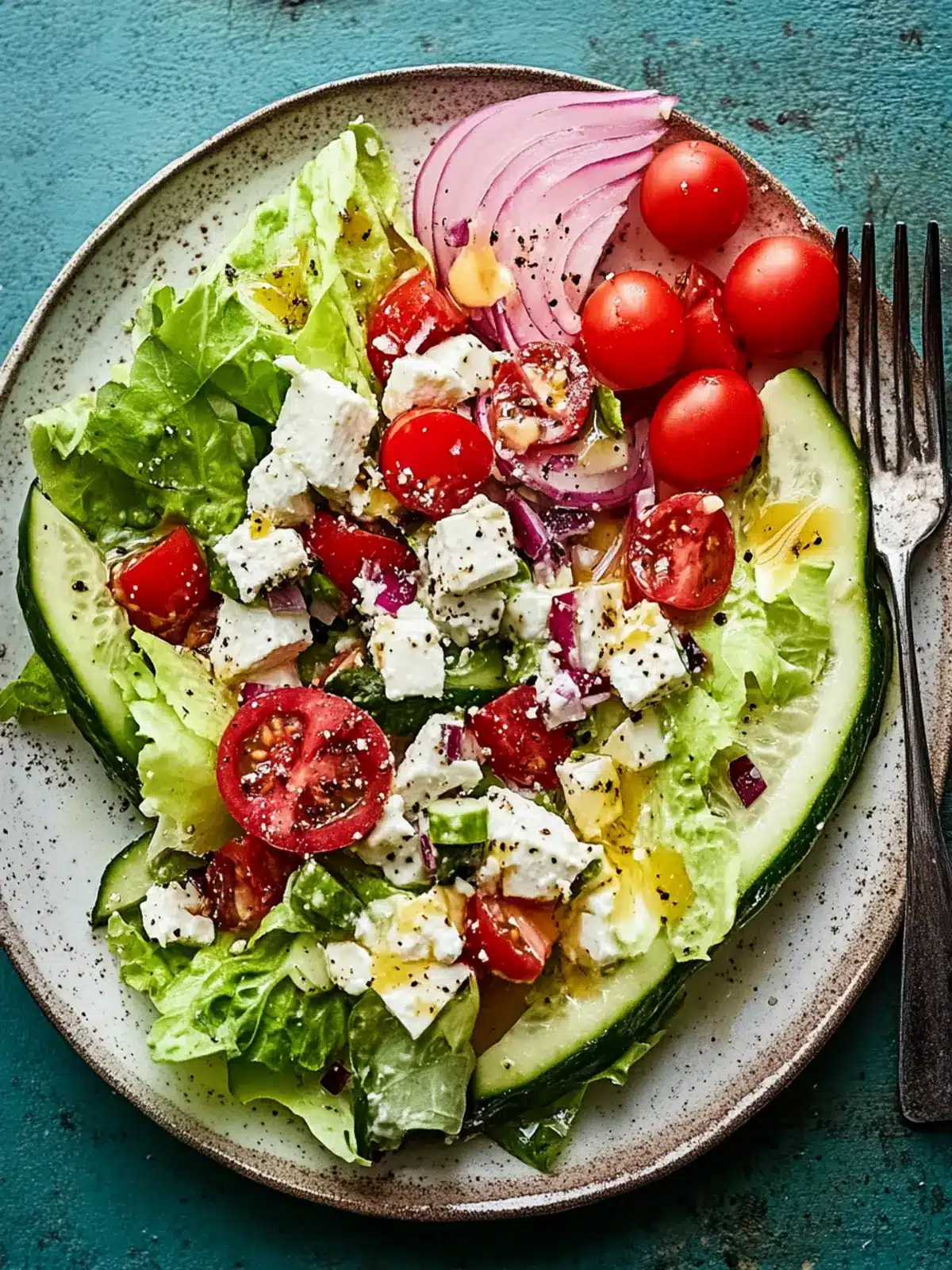 Delicious Mediterranean Wedge Salad with Creamy Feta Dressing 4 Mediterranean Wedge Salad