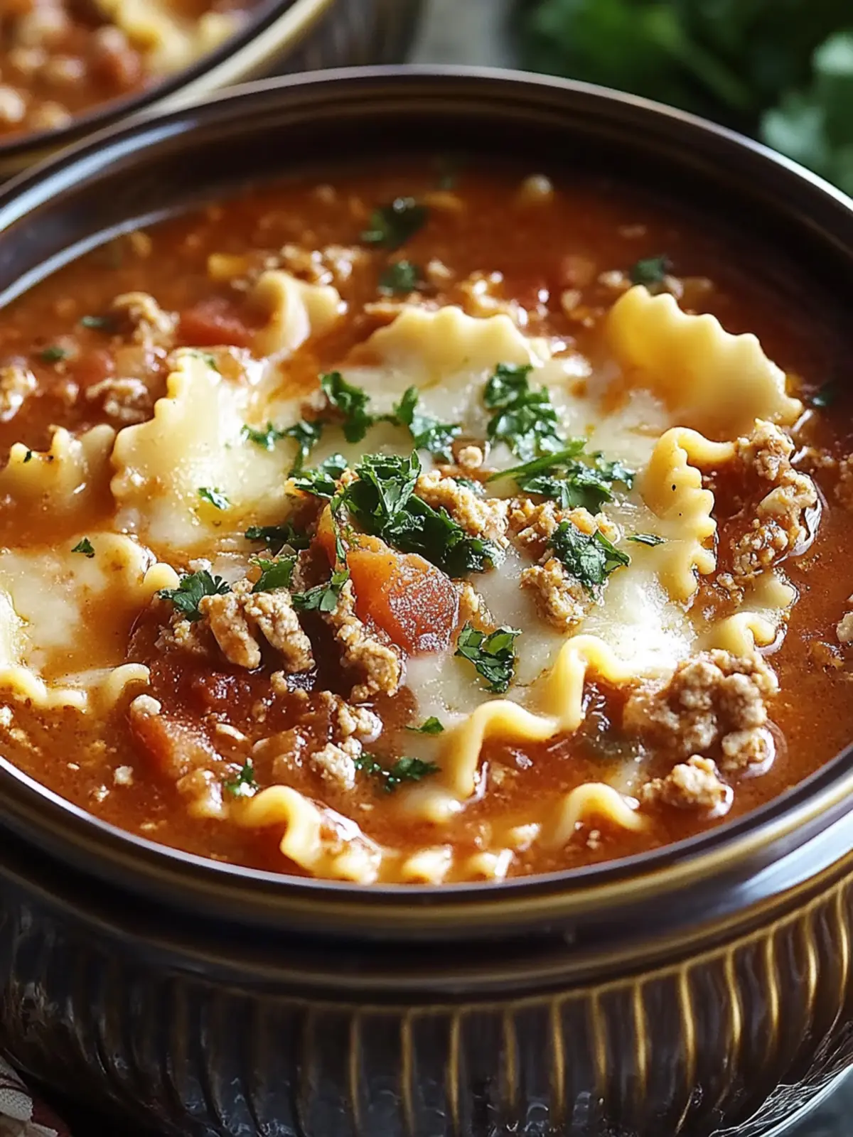 Hearty Slow Cooker Lasagna Soup