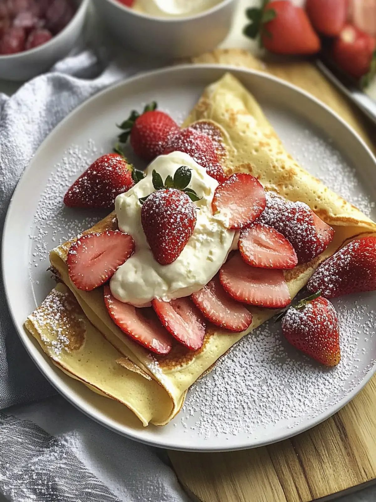 The Best Strawberry Cream Cheese Crepe Recipe