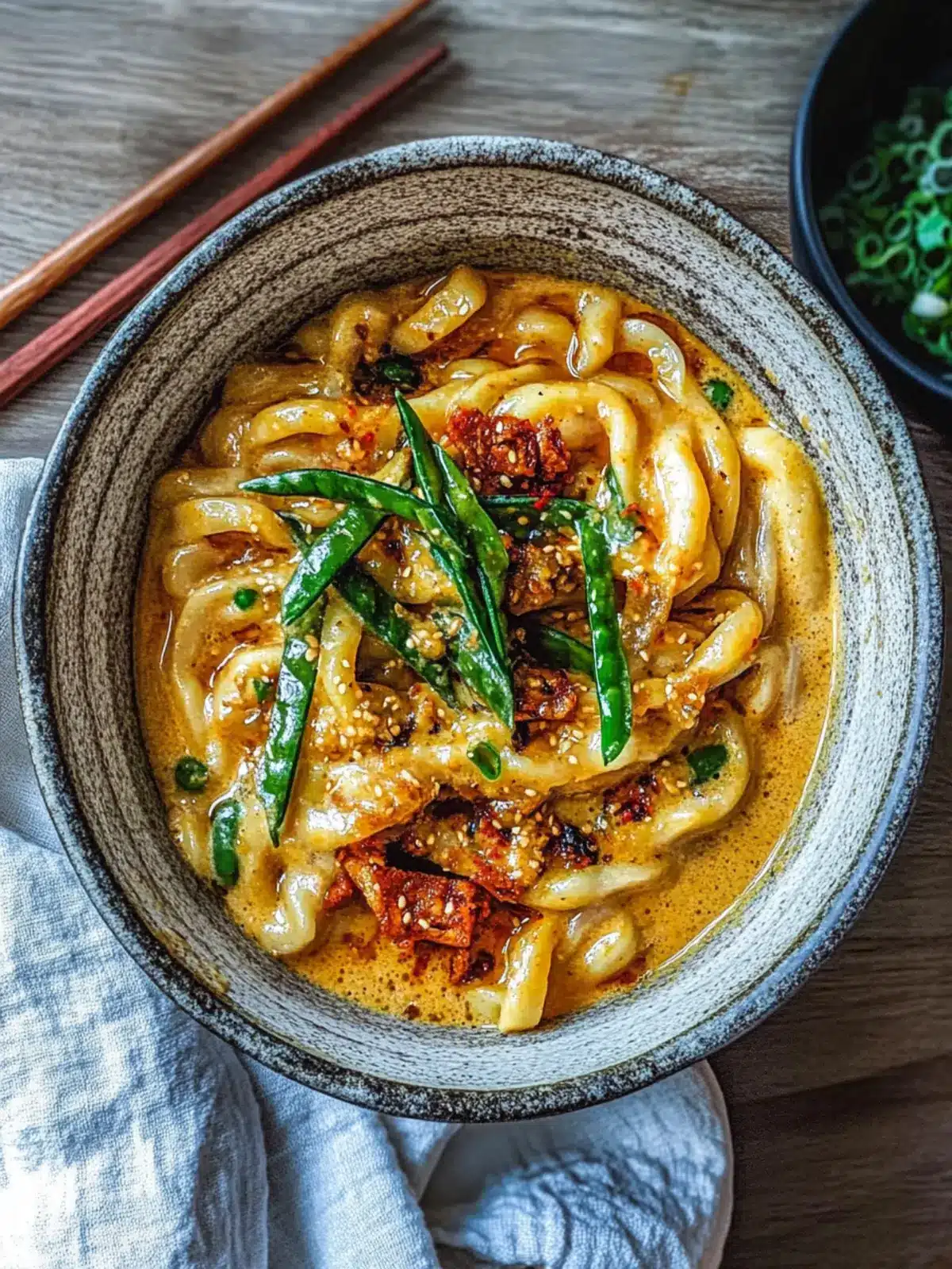 Japanese Inspired Creamy Curry Udon (15 Minutes)
