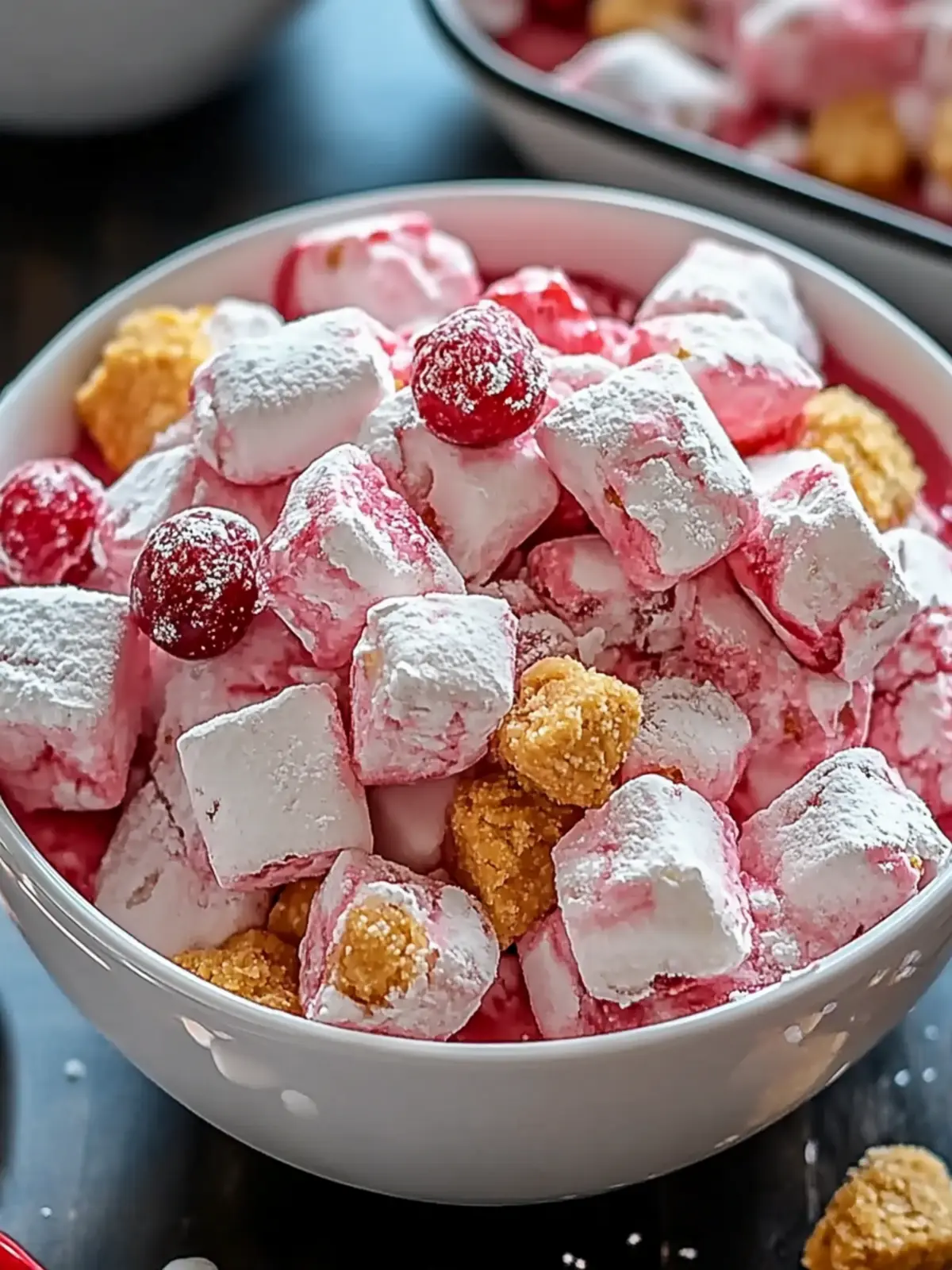 Creamy Cherry Cheesecake Puppy Chow Delight