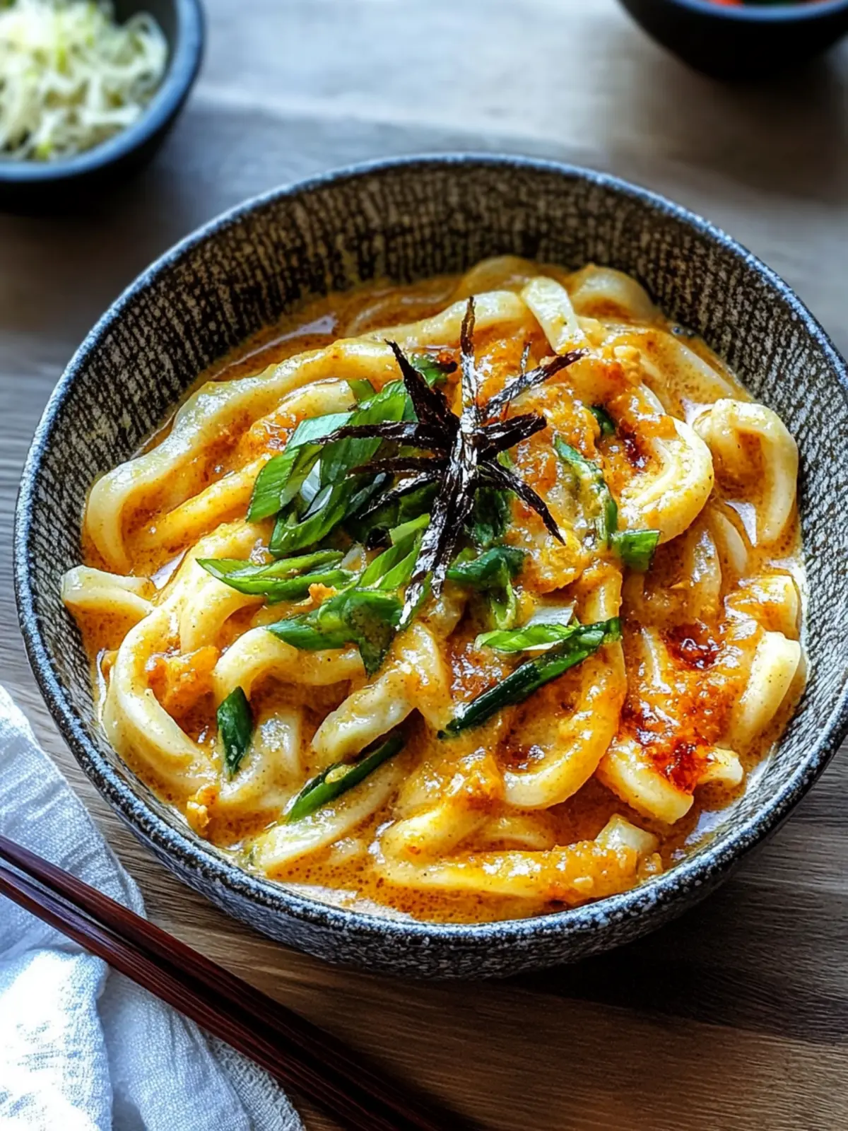 Japanese Inspired Creamy Curry Udon (15 Minutes)