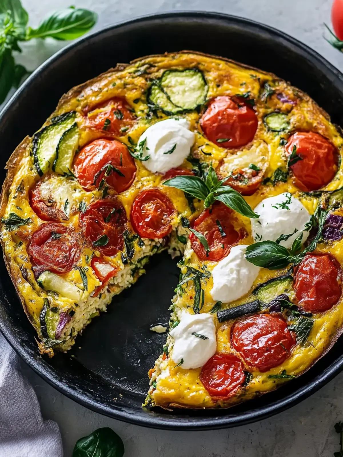 Mediterranean Frittata Veggie Breakfast