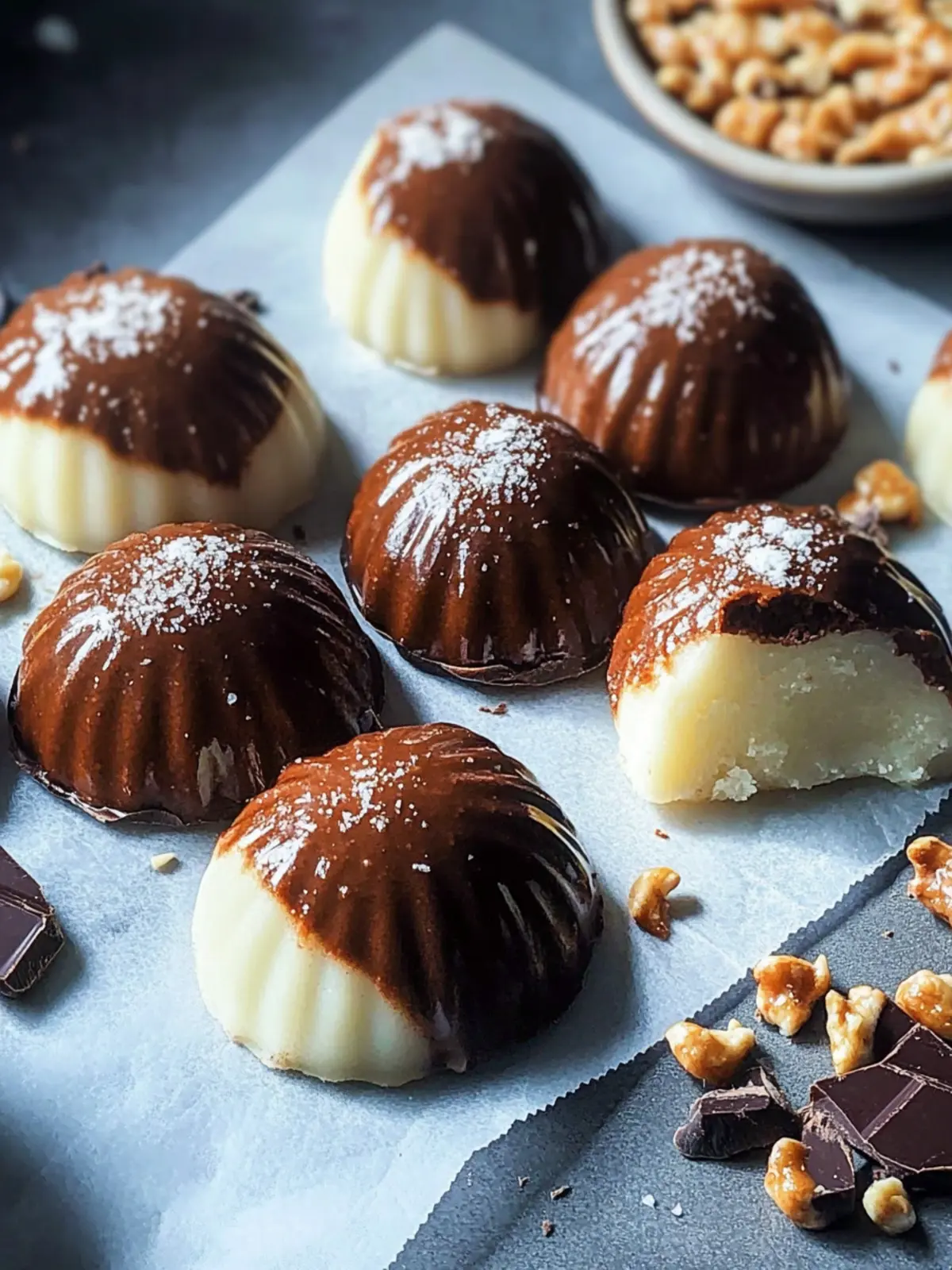 Kuih Bahulu with Chocolate