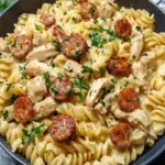 Creamy Pepper Jack Chicken & Sausage Pasta