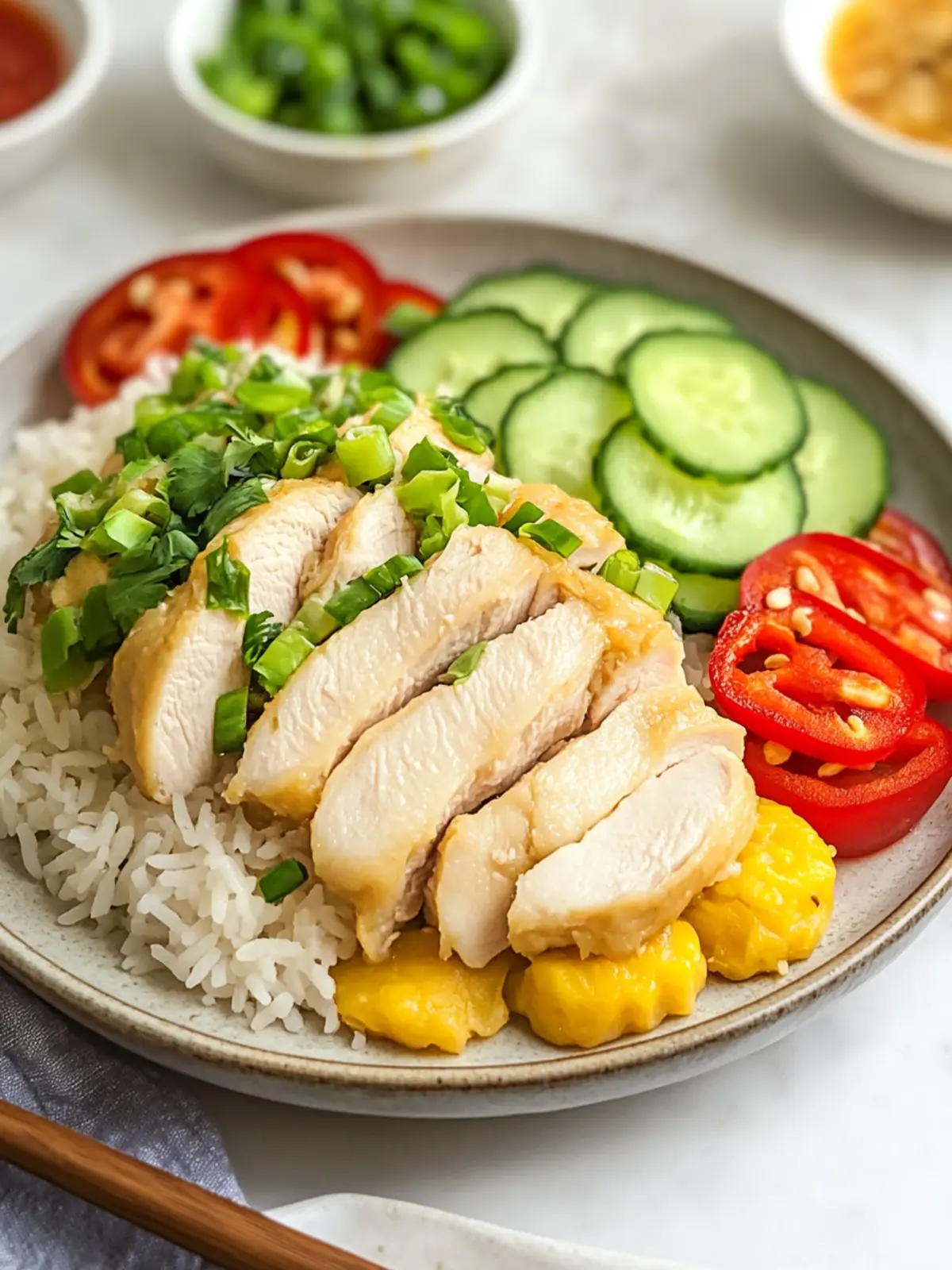 Hainanese Chicken Rice in Rice Cooker (VIDEO)