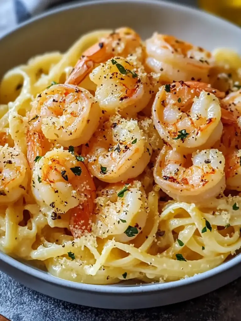 Creamy Garlic Parmesan Shrimp Pasta to Savor