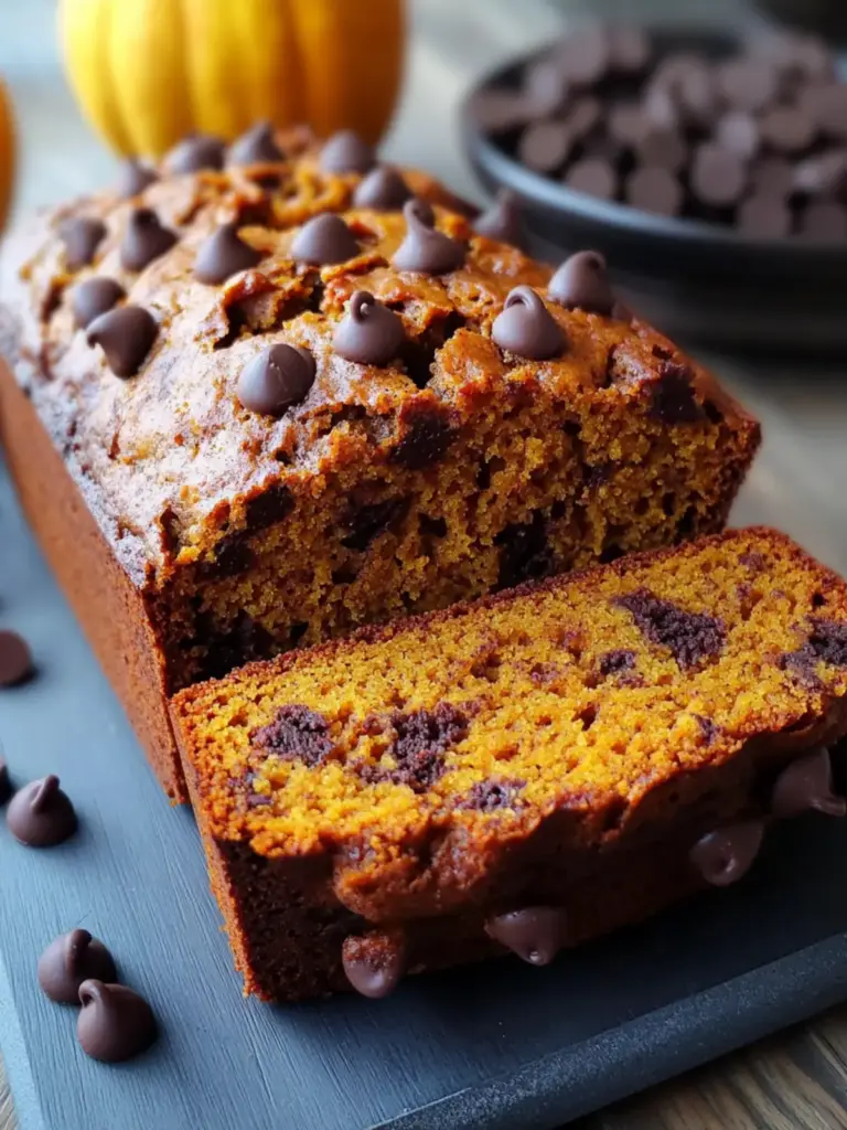 Pumpkin Banana Bread with Chocolate Chips