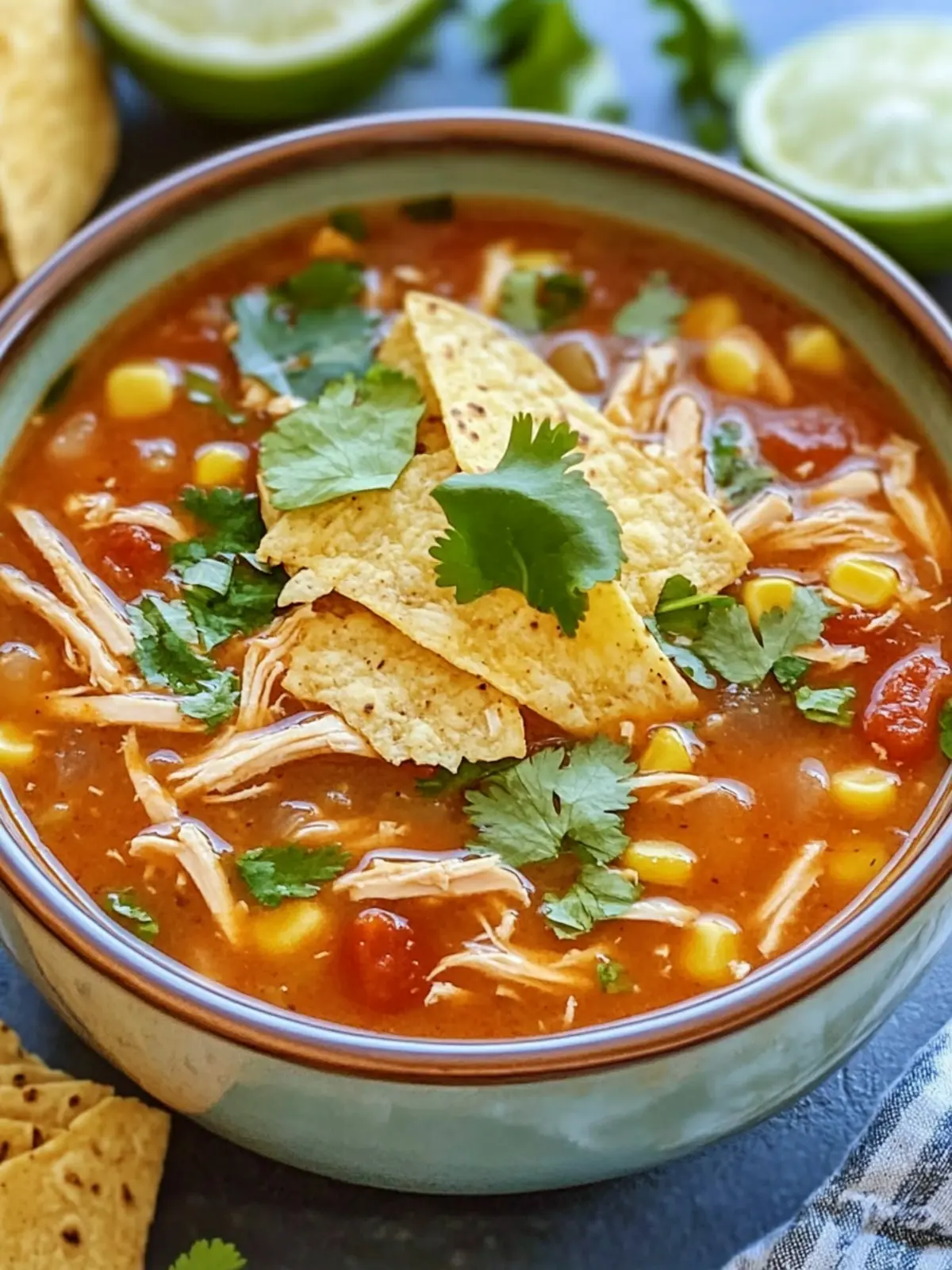 Delicious Crock Pot Chicken Tortilla Soup