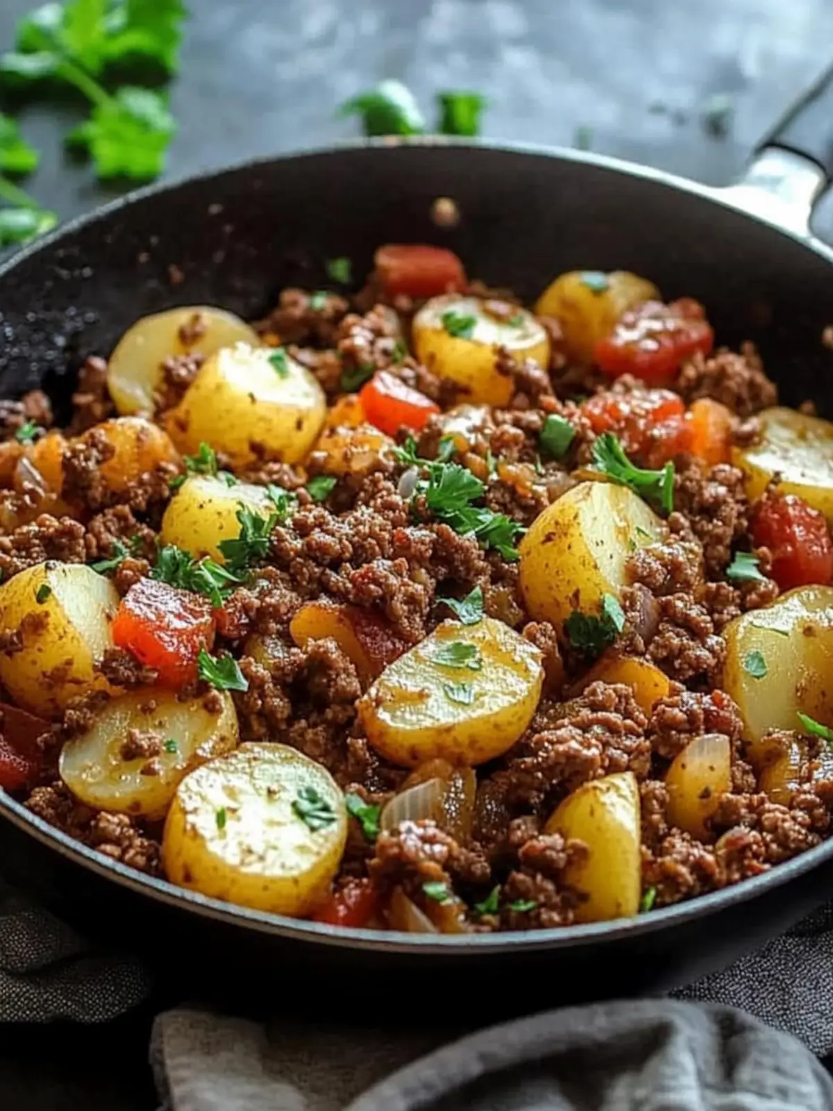 Easy Ground Beef Potato Skillet
