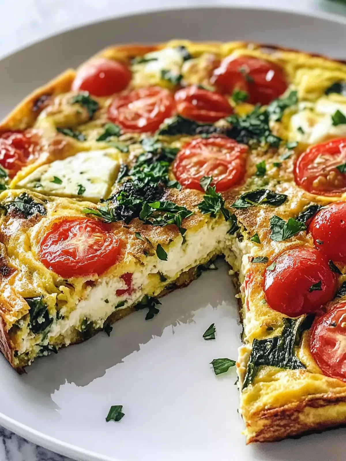Mediterranean Frittata Veggie Breakfast
