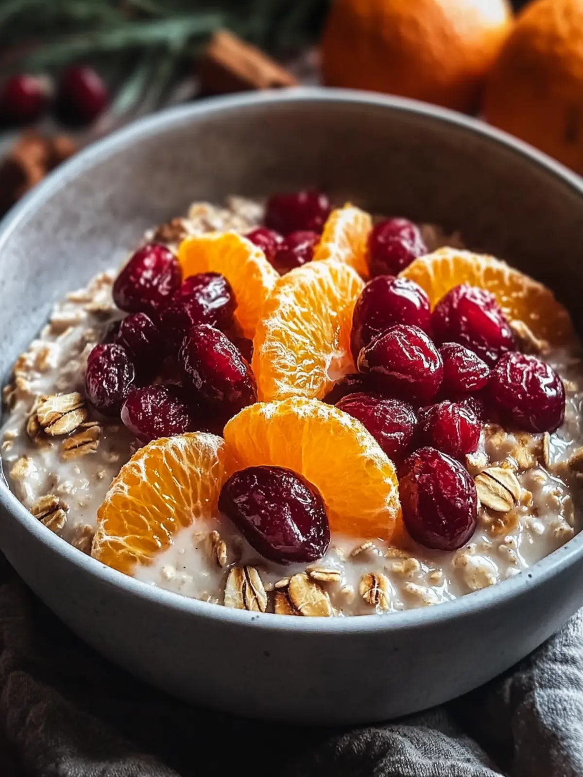 Candied Orange Oatmeal Cranberries