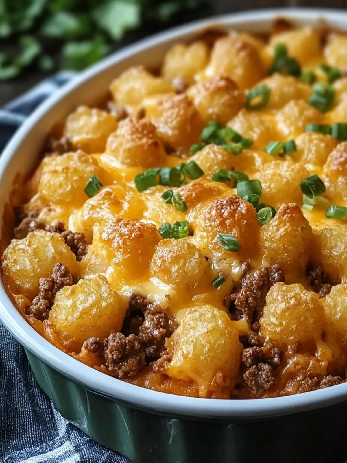 Tater Tot Casserole with Ground Beef