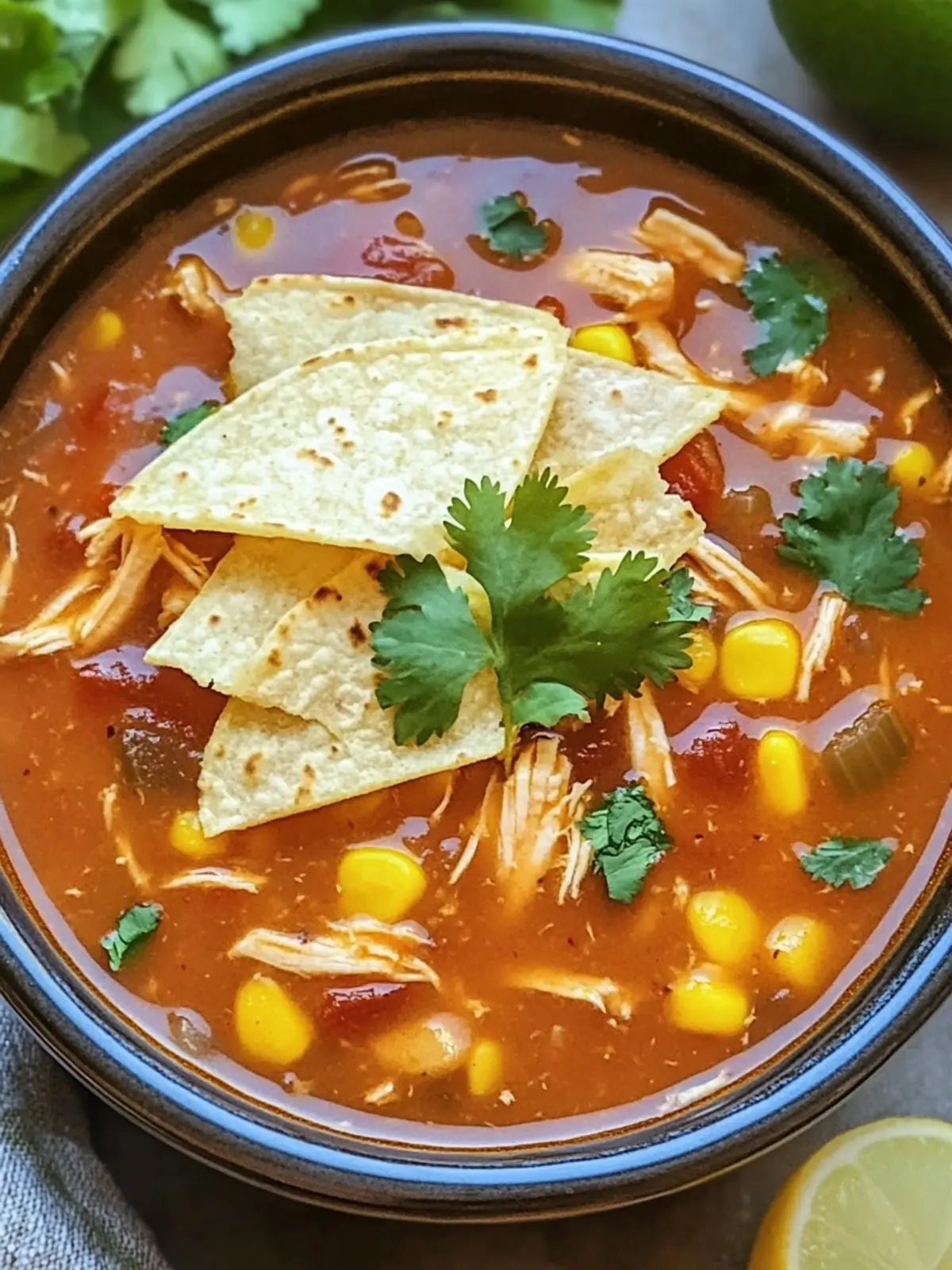 Delicious Crock Pot Chicken Tortilla Soup