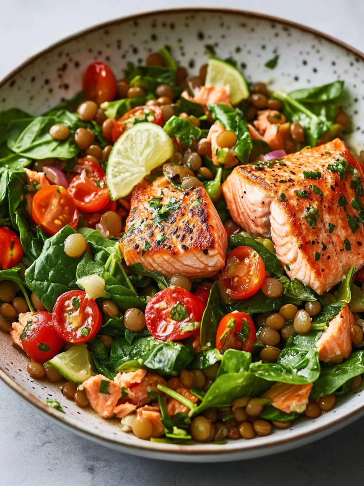 One-Pot Salmon, Spinach and Lentil Salad for Quick Dinner Bliss 3 One-Pot Salmon, Spinach and Lentil Salad