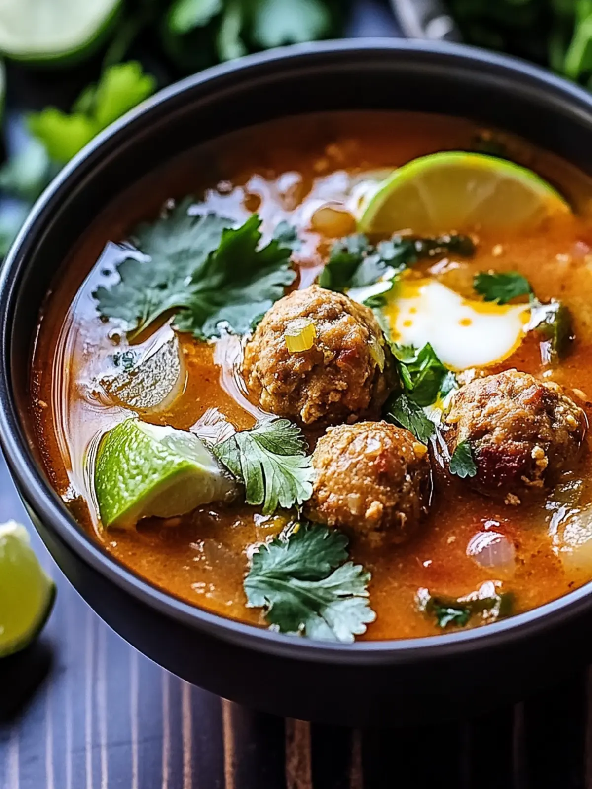 Smoky Chipotle Meatball Tortilla Soup