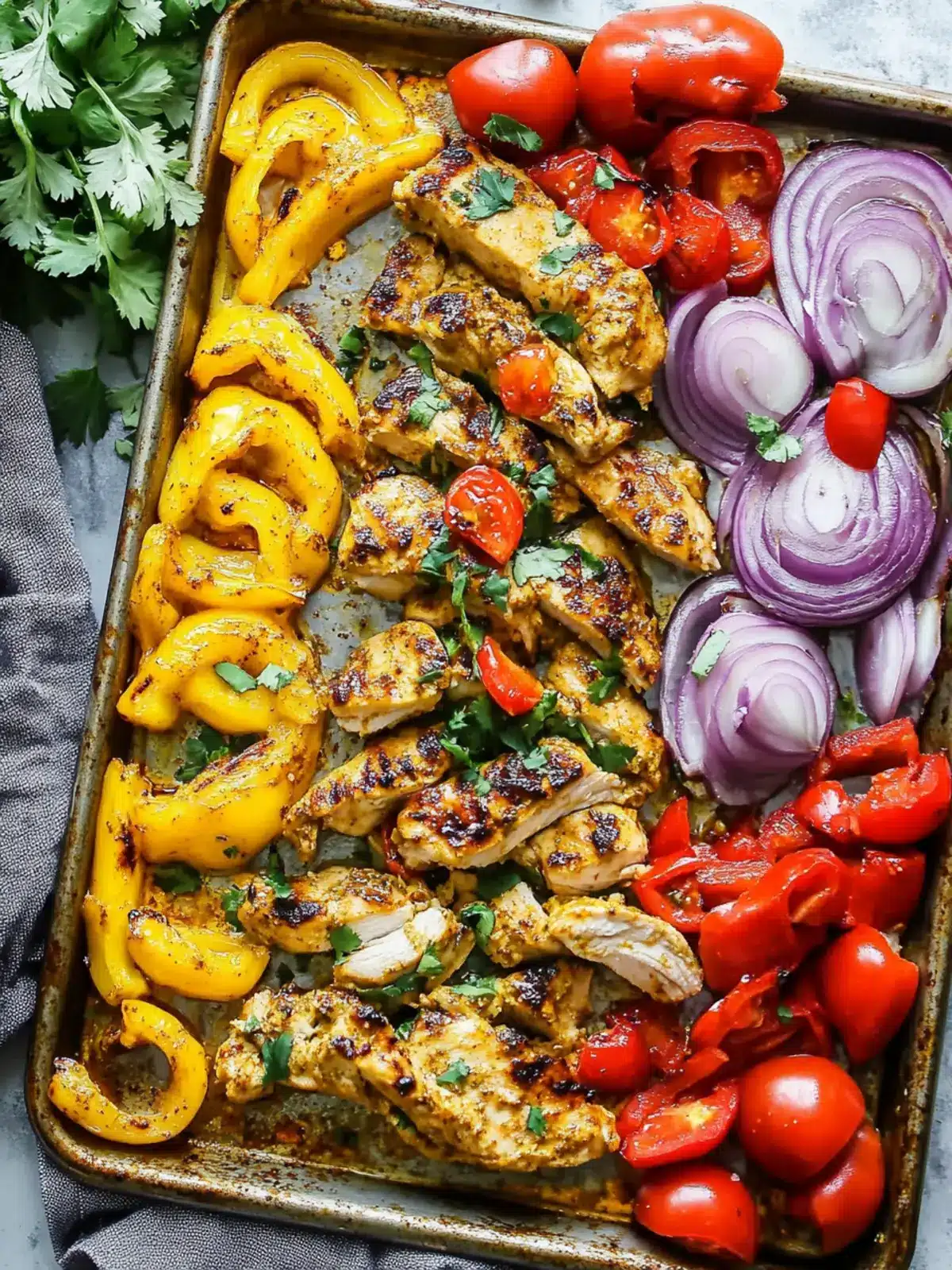 Chicken Shawarma Sheet Pan Dinner