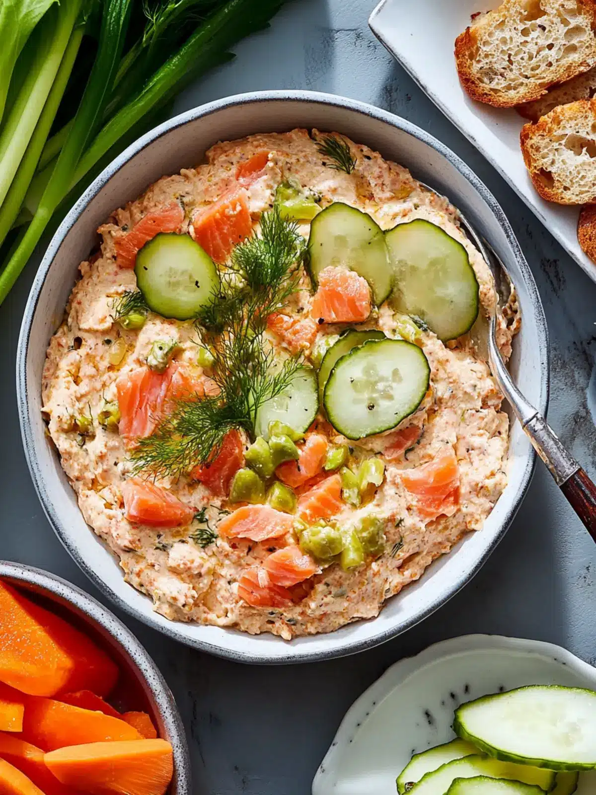 Bright and Spicy Smoked Salmon Dip