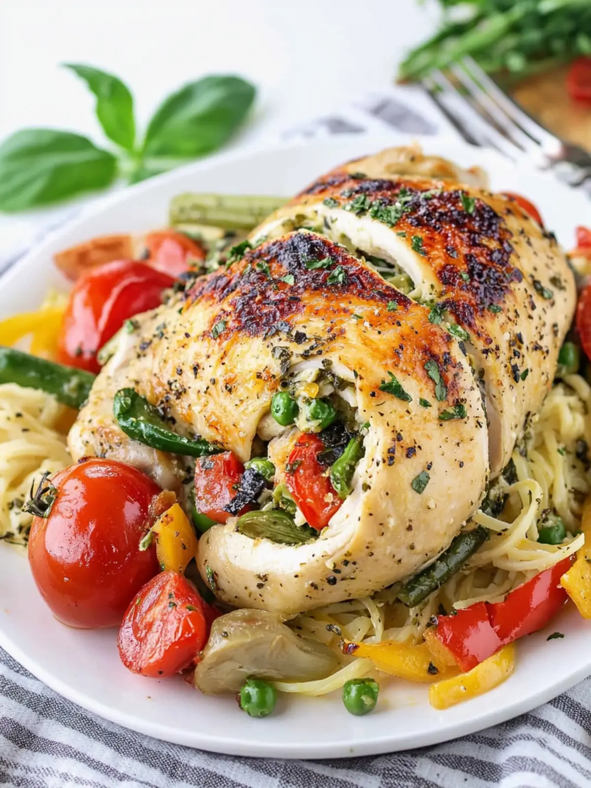 Primavera-Stuffed Chicken