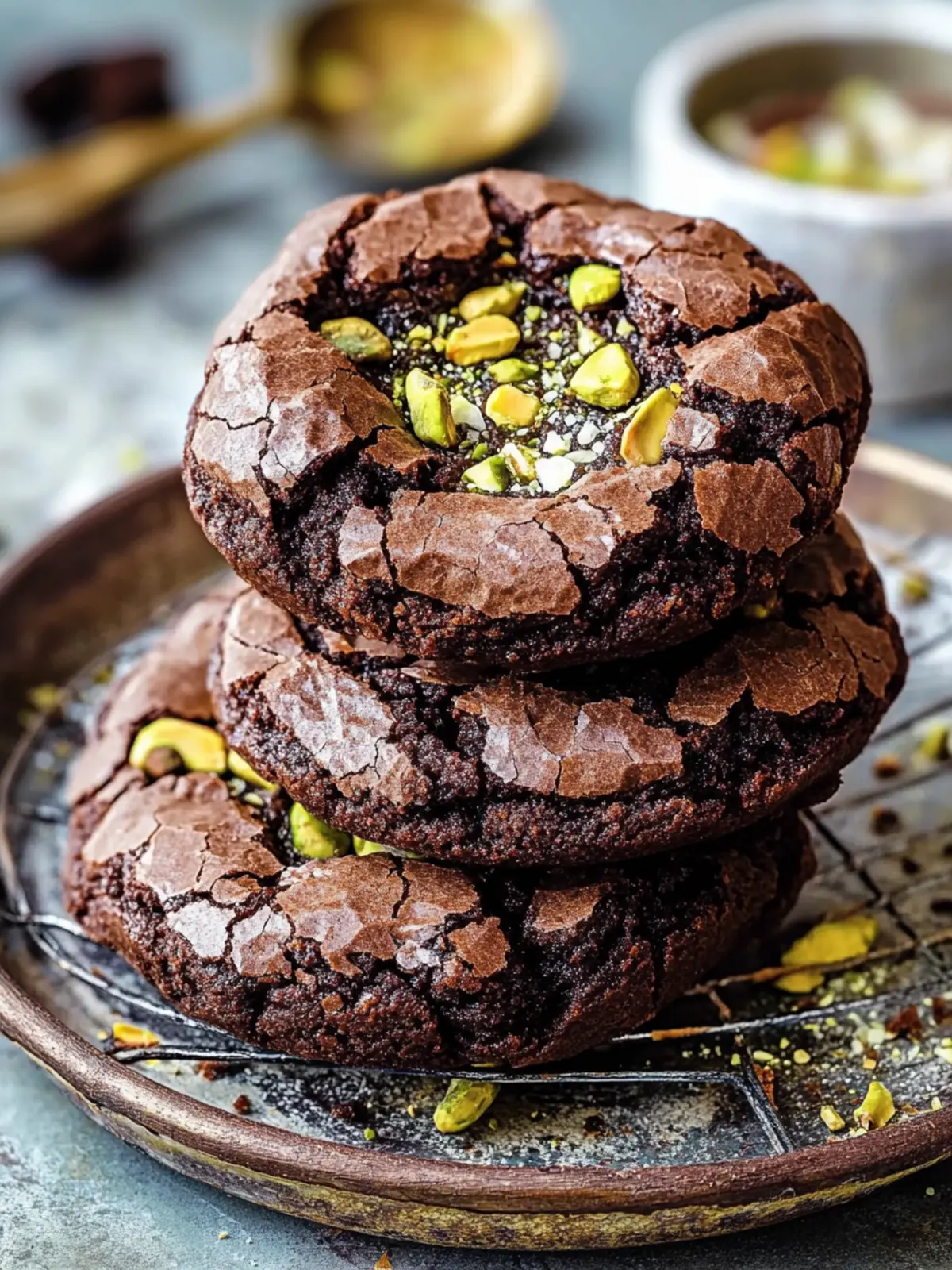 Pistachio Halva Brownie Crinkle Cookies: An Incredible Essential Recipe