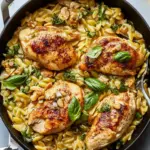 One-Skillet Chicken With Buttery Orzo