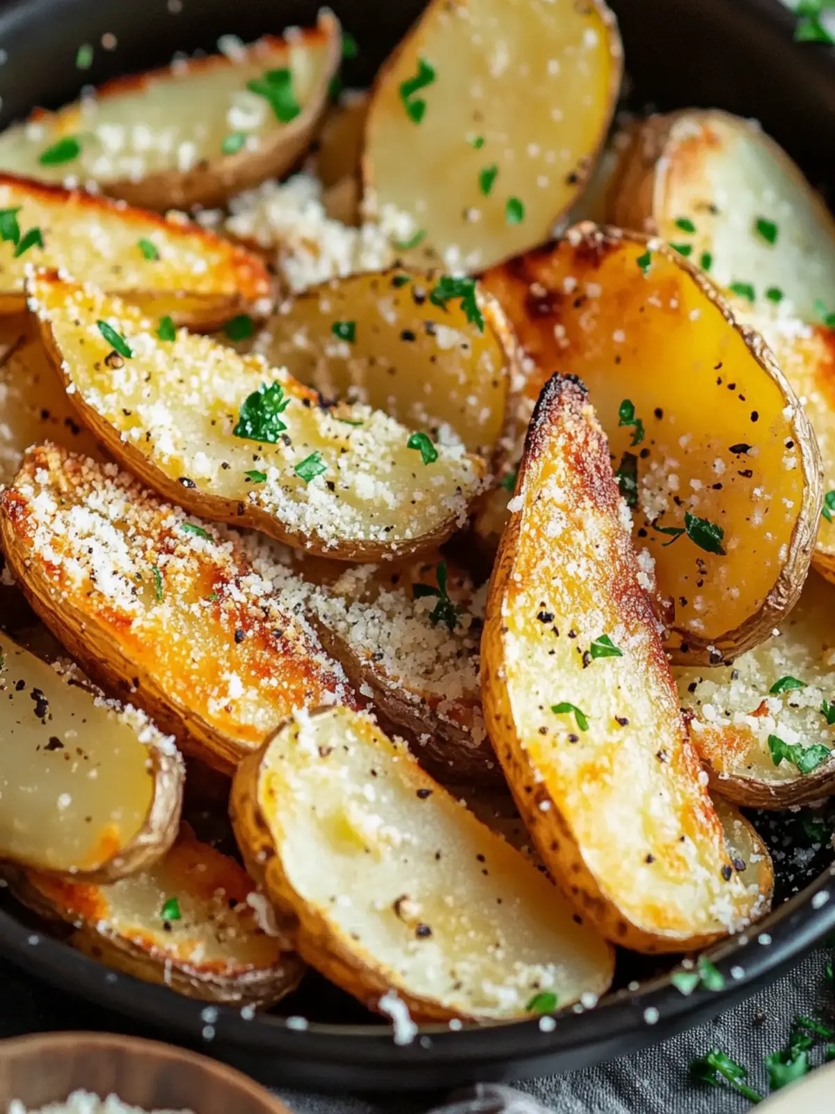Crispy Baked Garlic Parmesan Potato Wedges You Can't Resist 2 Baked Garlic Parmesan Potato Wedges
