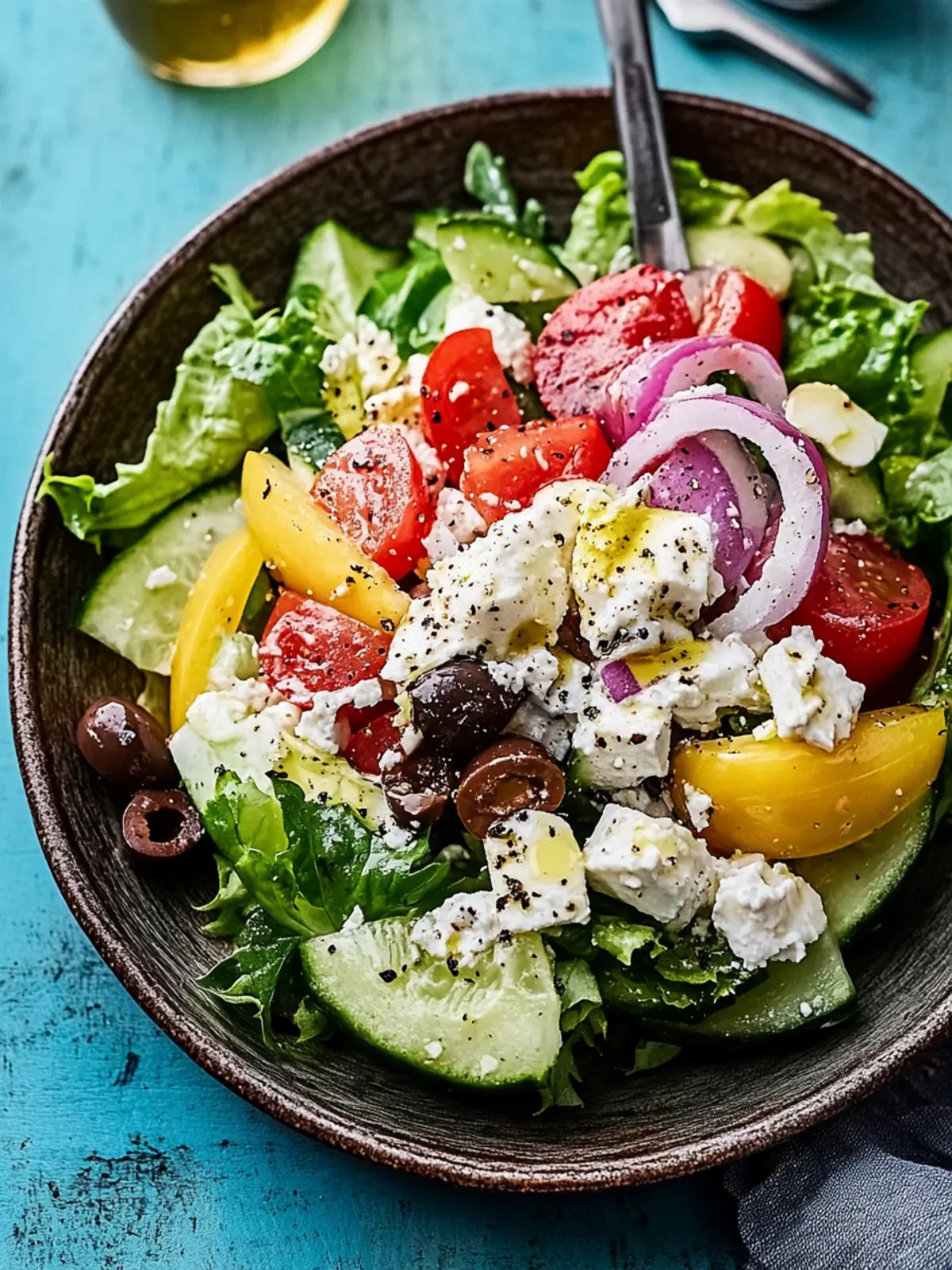 Delicious Mediterranean Wedge Salad with Creamy Feta Dressing 5 Mediterranean Wedge Salad