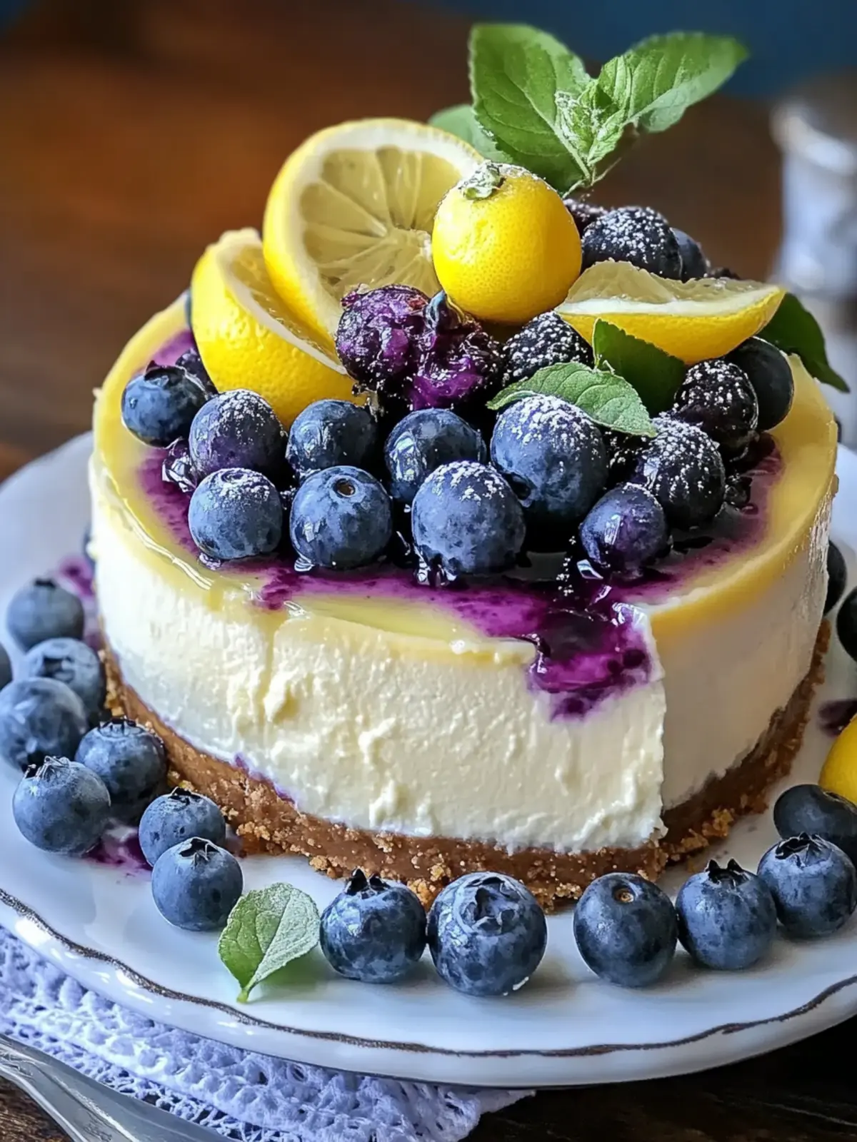 Lemon Blueberry Cheesecake Magic: A Delightful Twist 3 Lemon Blueberry Cheesecake Magic