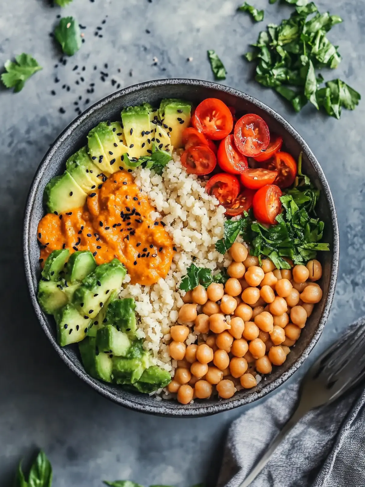 Peanut Chickpea Buddha Bowl