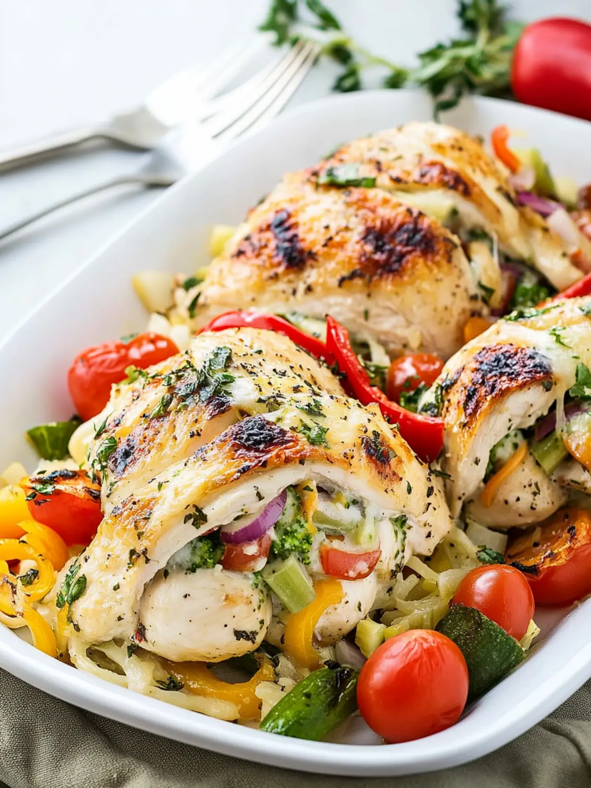 Primavera-Stuffed Chicken