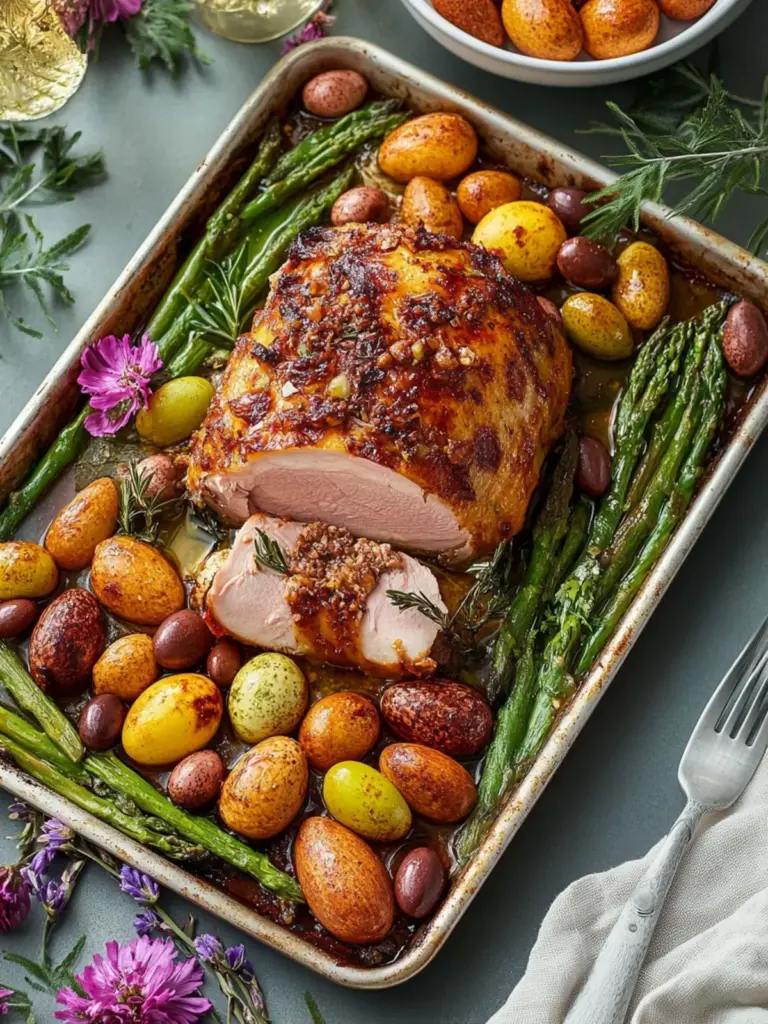 Easter Dinner on a Sheet Pan