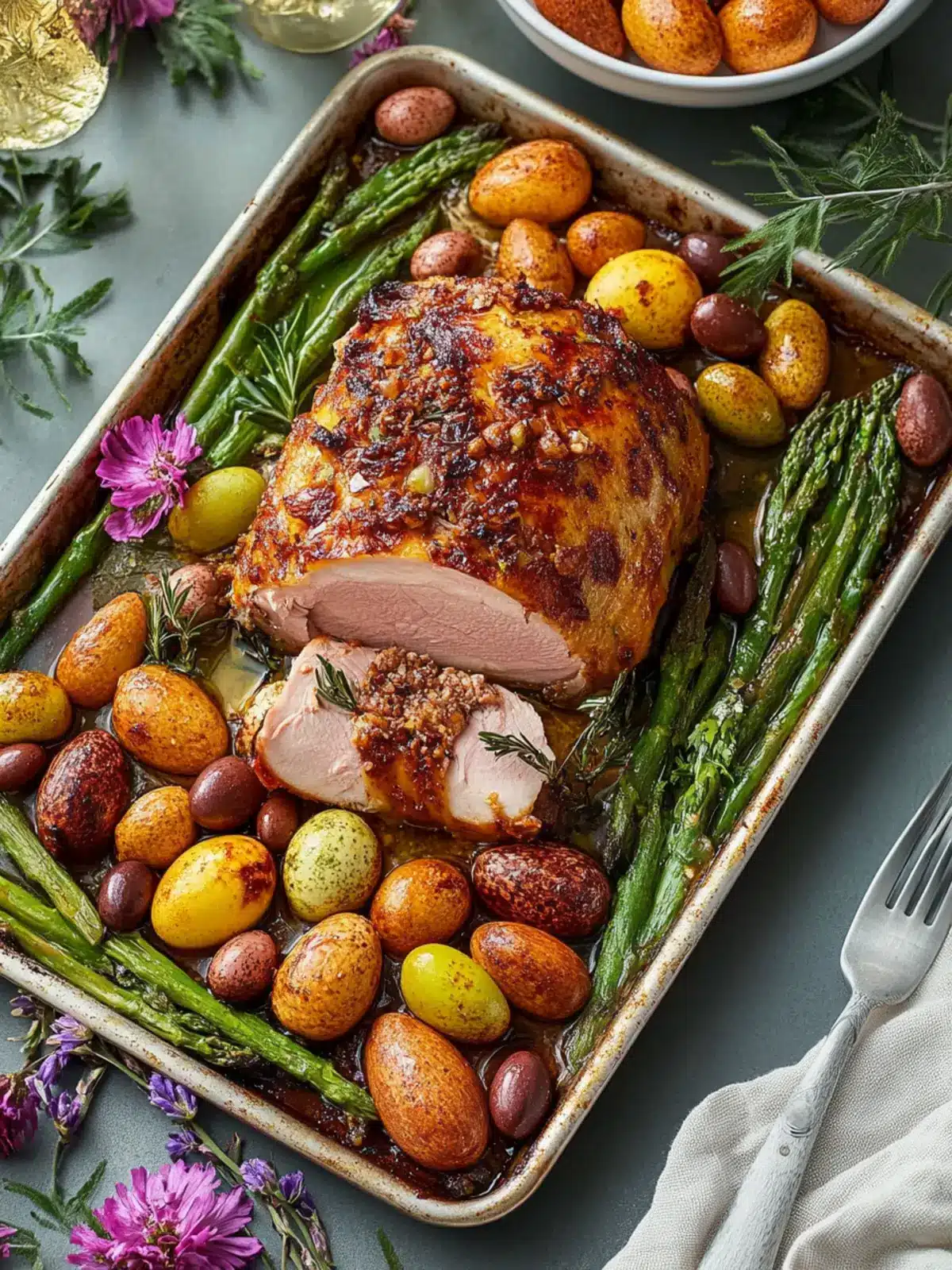 Easter Dinner on a Sheet Pan: Effortless Ham and Pineapple Delight 5 Easter Dinner on a Sheet Pan