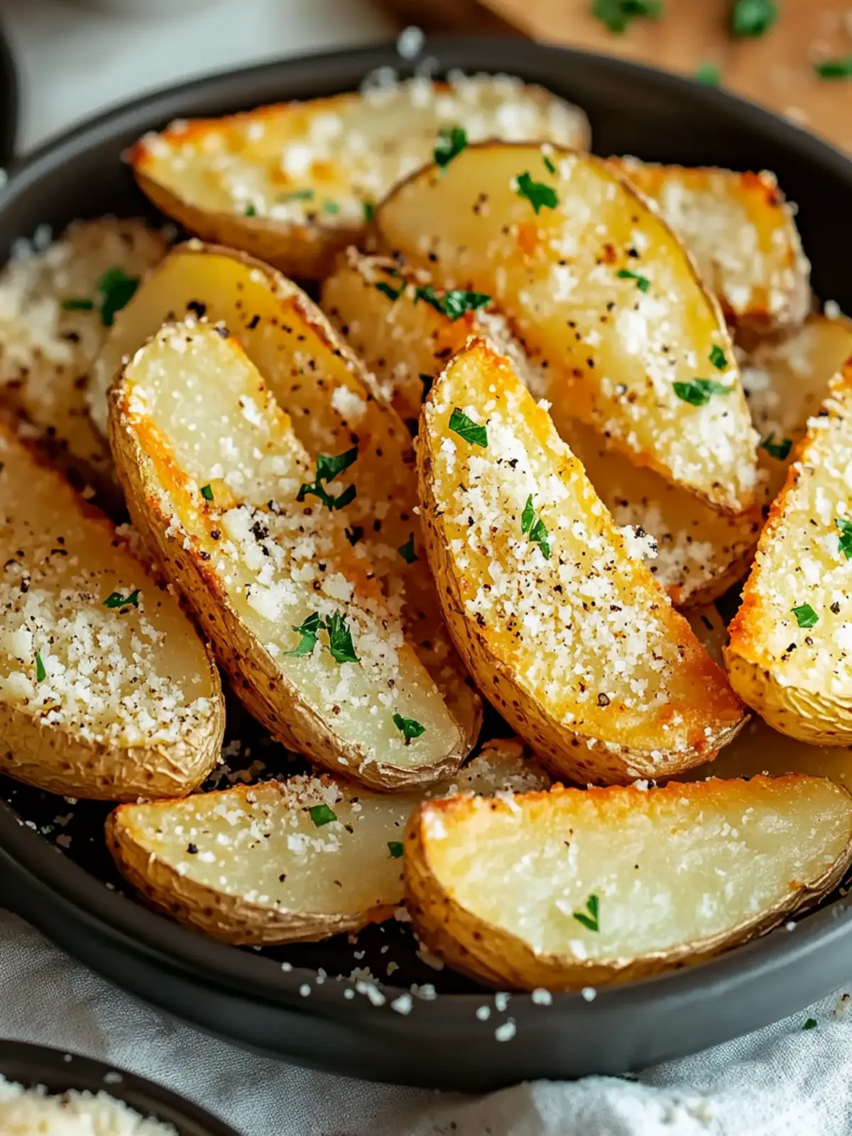 Crispy Baked Garlic Parmesan Potato Wedges You Can't Resist 4 Baked Garlic Parmesan Potato Wedges