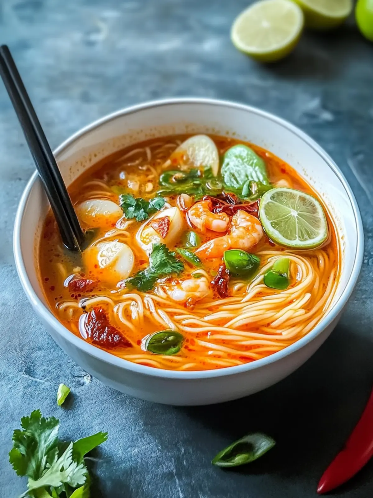 Tom Yum Noodle Soup (10 Minutes)
