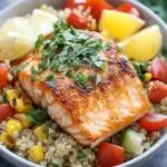 Honey Garlic Salmon Quinoa Bowl