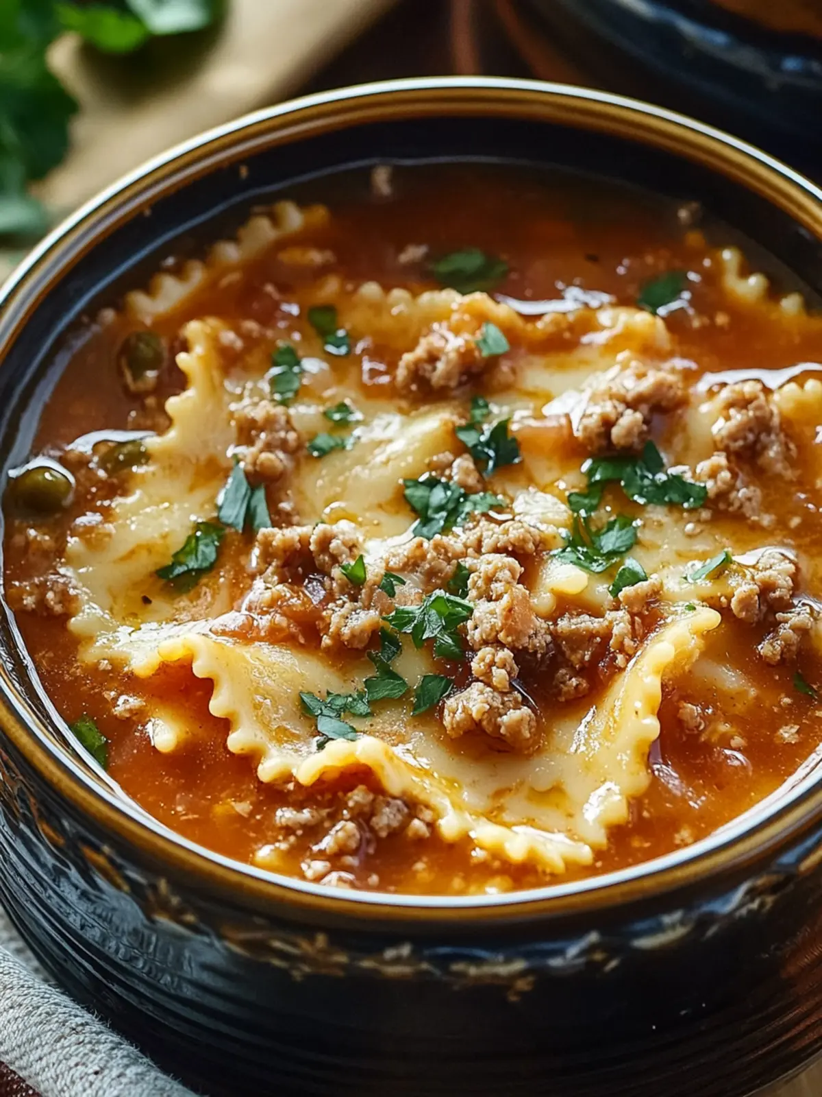 Hearty Slow Cooker Lasagna Soup