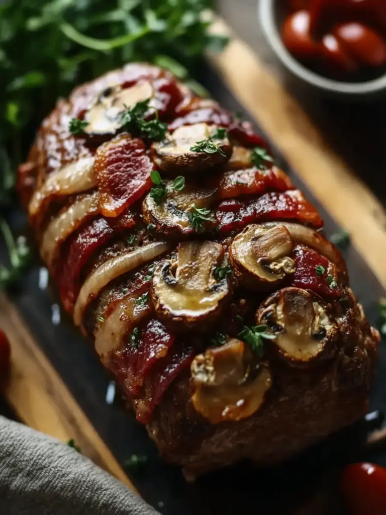 Bacon Mushroom Meatloaf