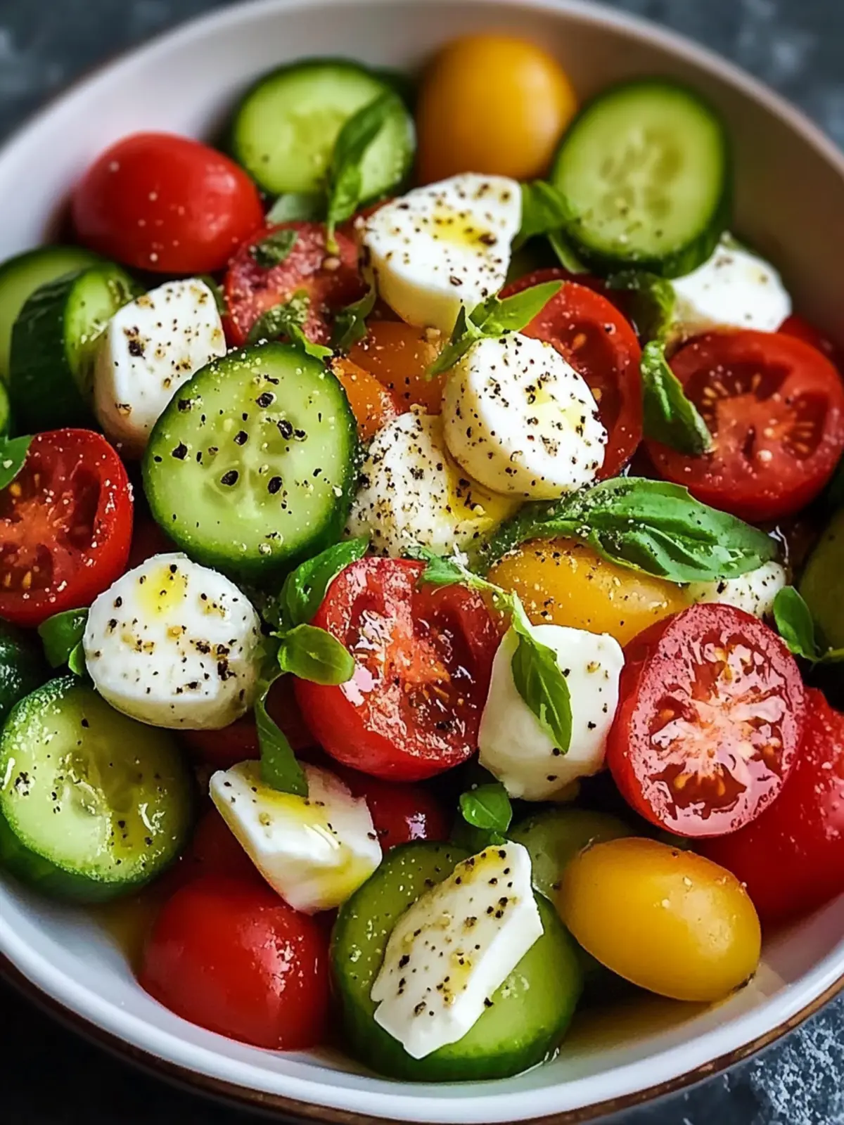 Tomato Cucumber Mozzarella Salad That Brightens Your Day 2 Tomato Cucumber Mozzarella Salad