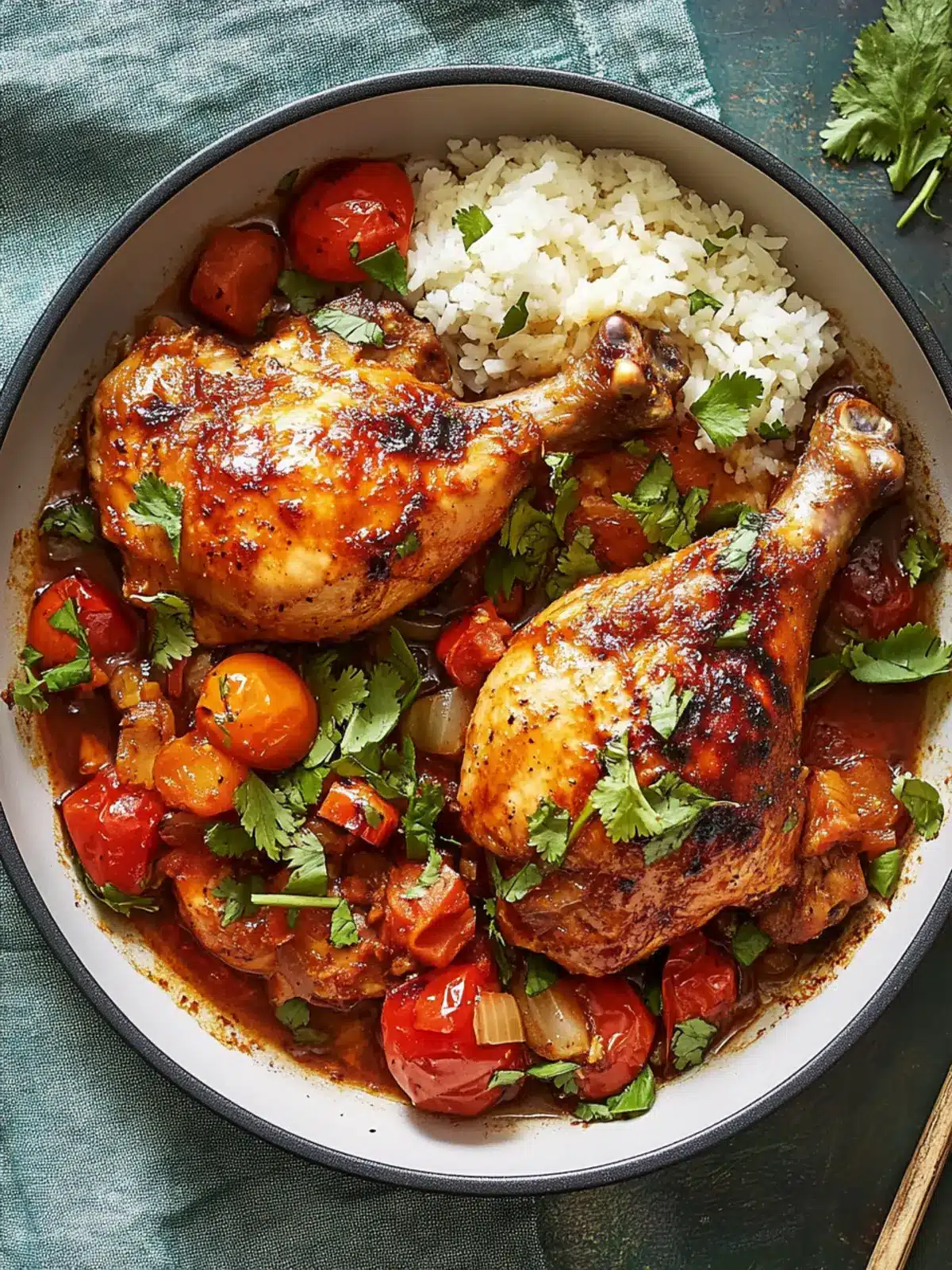 One-Pan Braised Chicken with Soy Sauce and Tomatoes