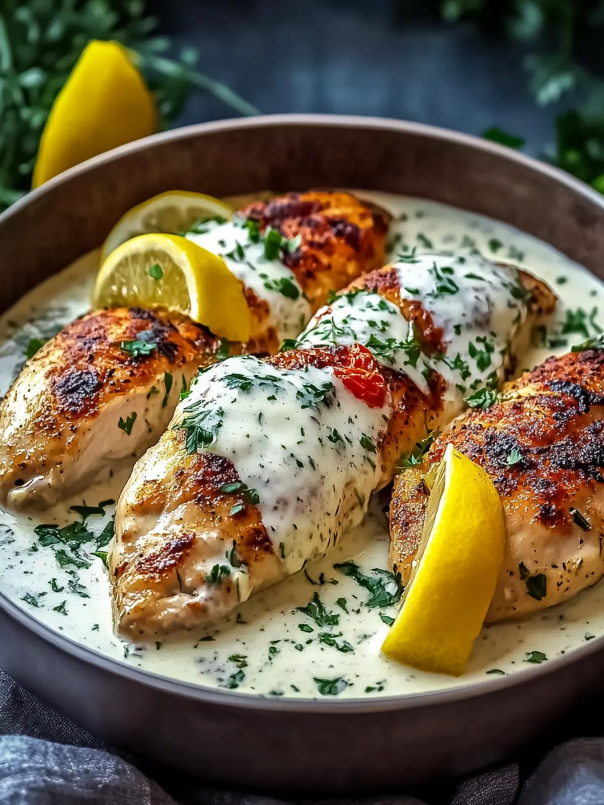 Turkish Chicken with Creamy White Sauce