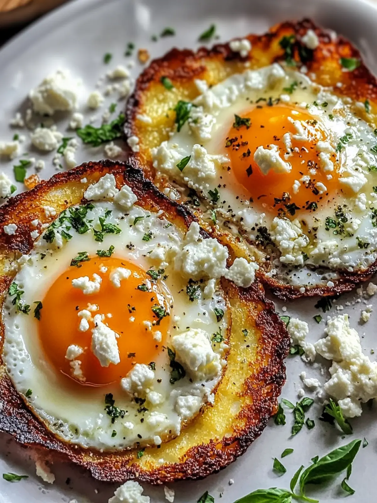 Crispy Feta Fried Eggs