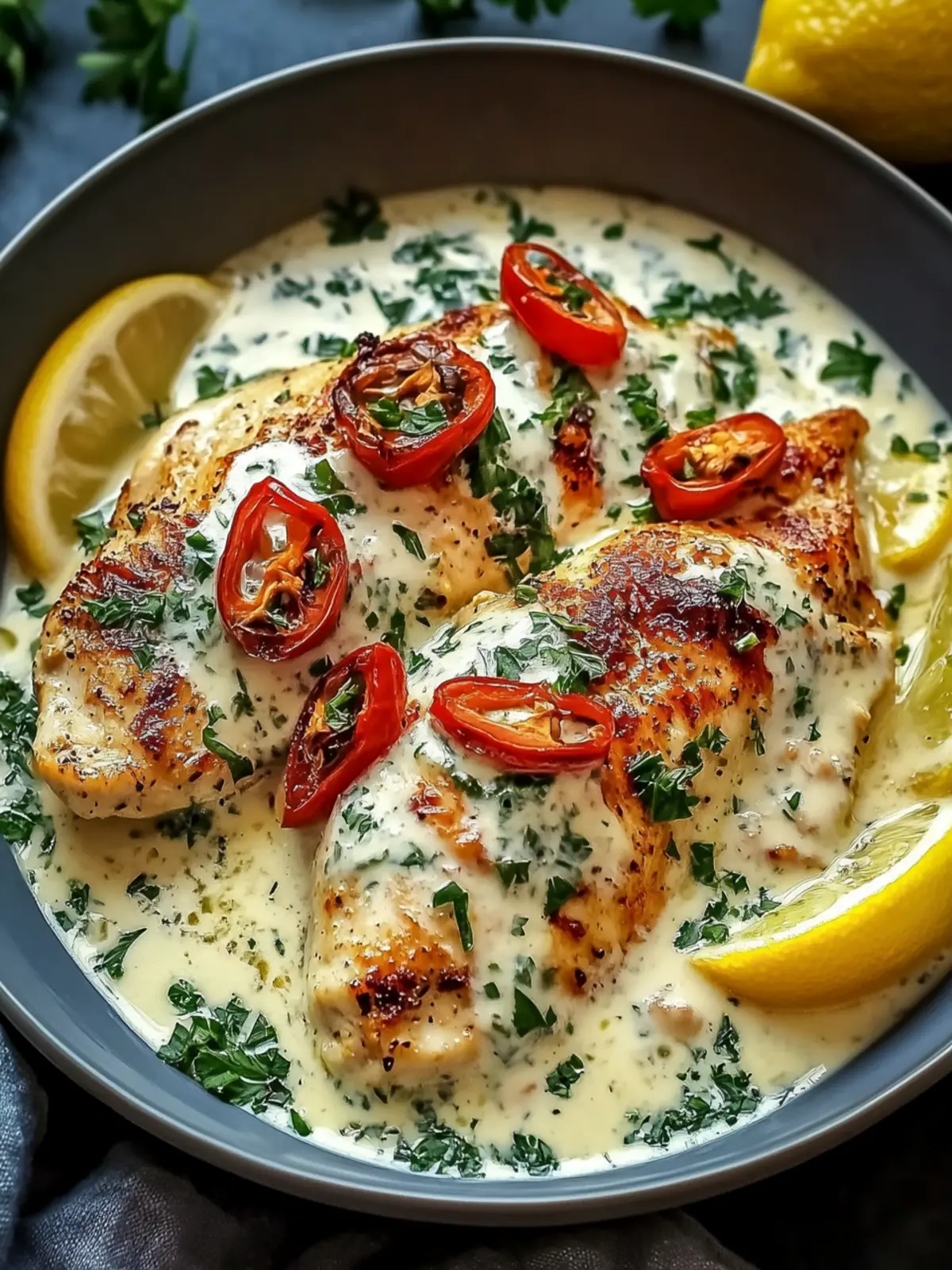 Turkish Chicken with Creamy White Sauce