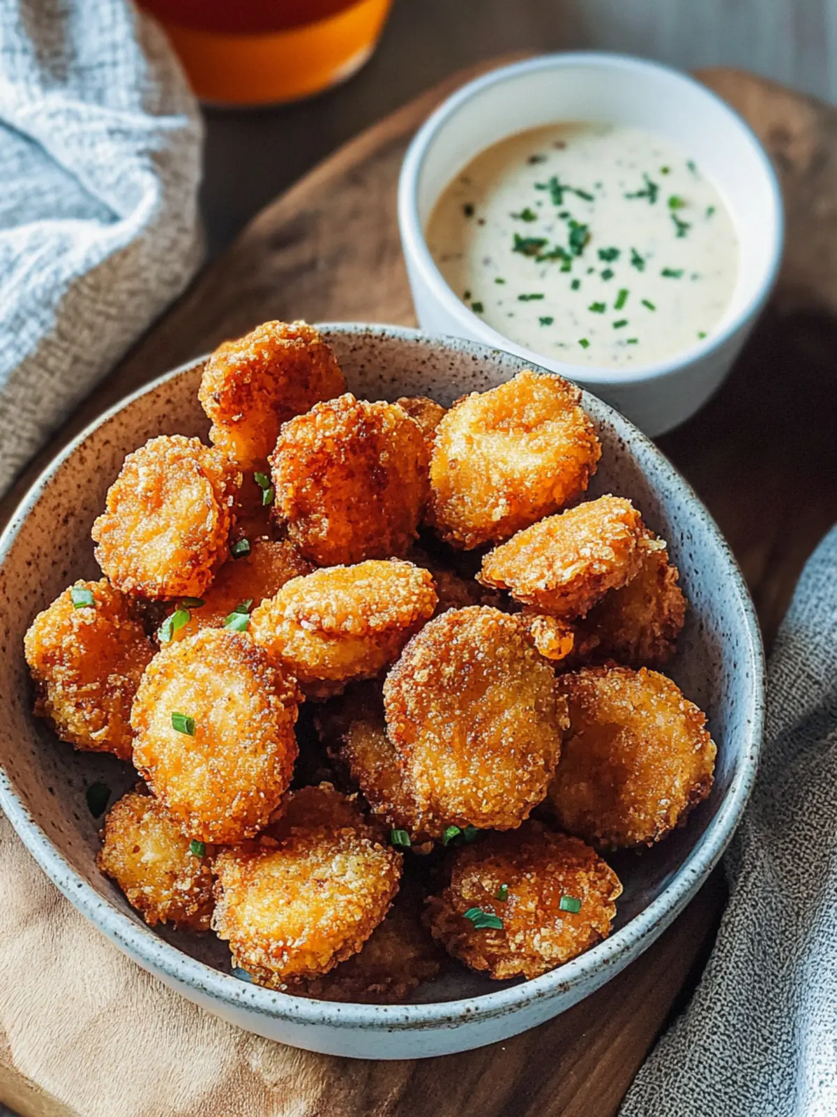 Crispy Fried King Oyster Mushroom Bites (Vegan) You’ll Love 4 Fried King Oyster Mushroom Bites (Vegan)