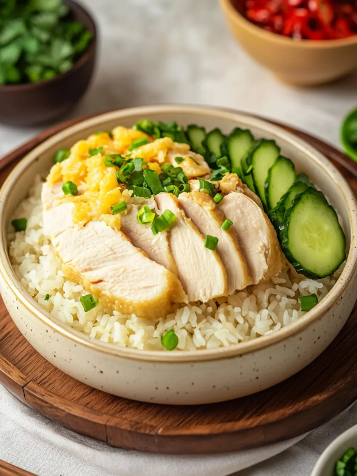 Hainanese Chicken Rice in Rice Cooker (VIDEO)