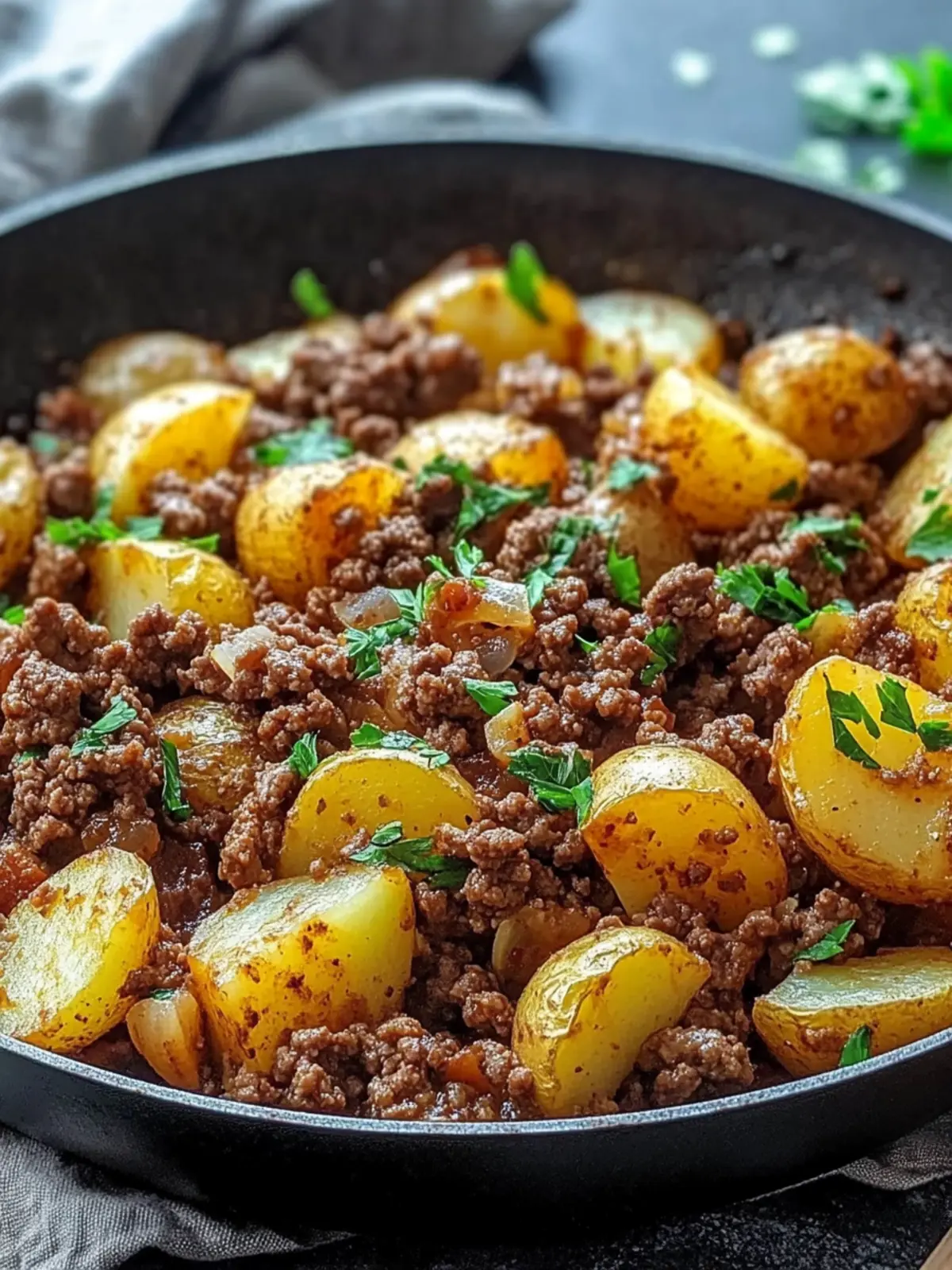 Easy Ground Beef Potato Skillet