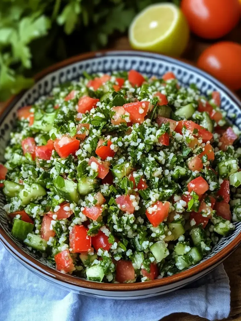 Fresh Lebanese Tabbouleh Salad