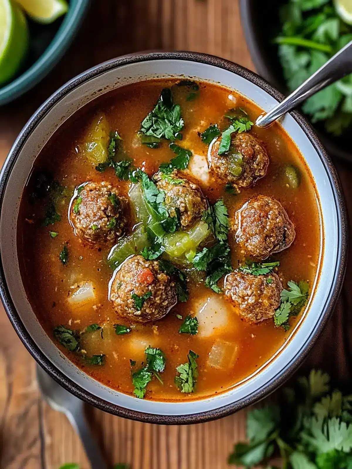 Smoky Chipotle Meatball Tortilla Soup