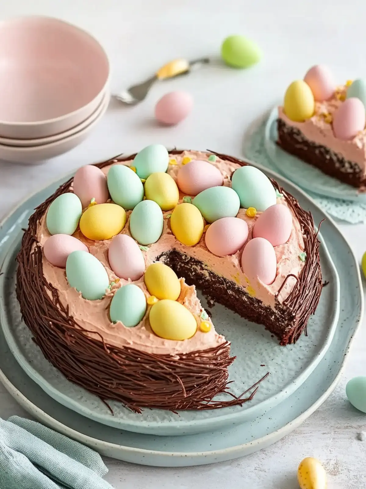 Decadent Easter Egg Nest Cake to Wow Your Guests 2 Easter Egg Nest Cake