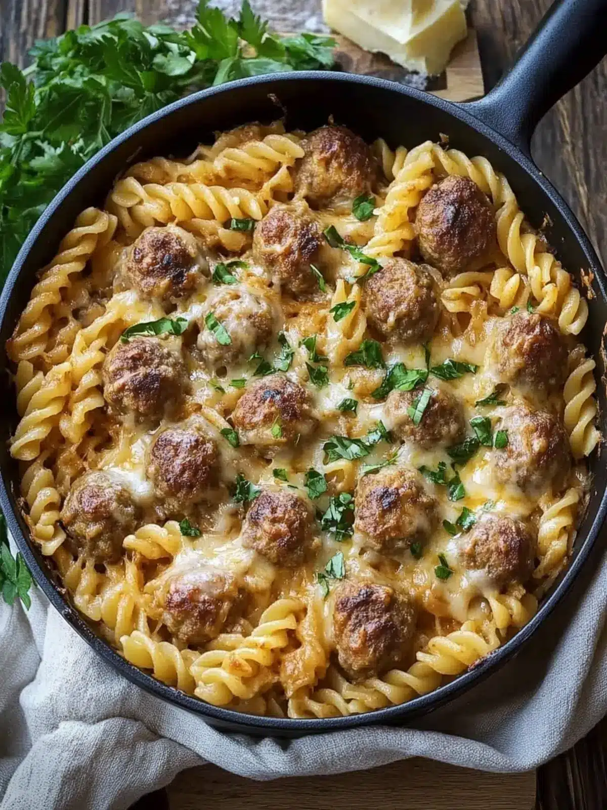 Swedish Meatball Pasta Bake
