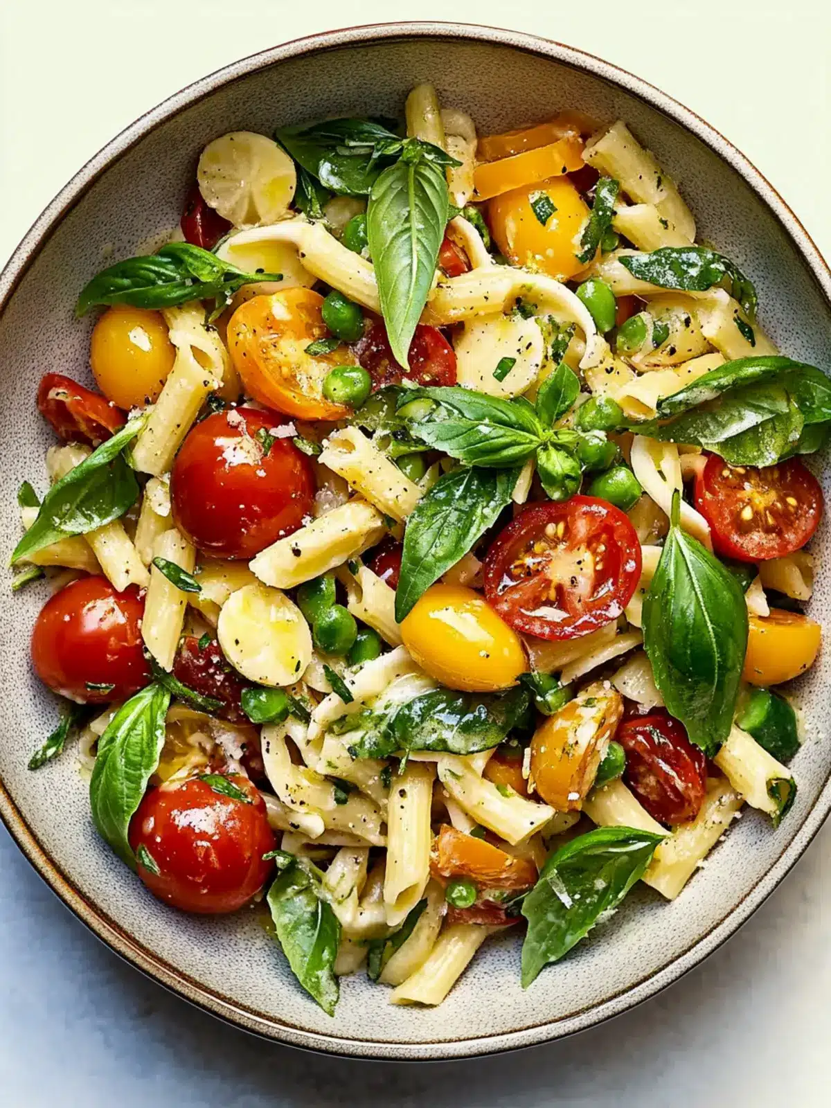 Colorful Pasta Salad with Spring Vegetables and Tomatoes Delight 3 Pasta Salad with Spring Vegetables and Tomatoes